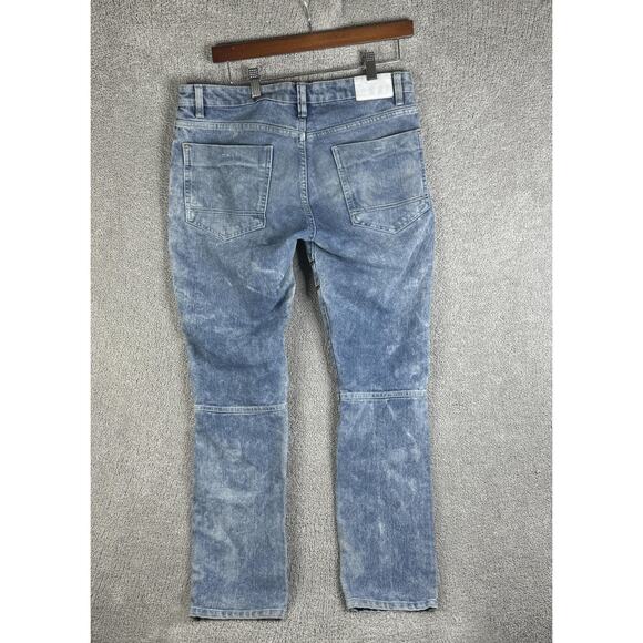 Southpole Jeans Mens 32x30 Acid Wash Skinny Moto Biker Ribbed Zip Distressed - Picture 16 of 16